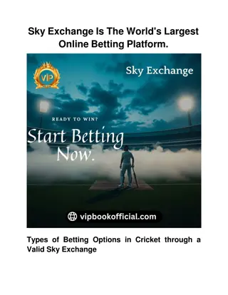 Sky Exchange Is The World's Largest Online Betting Platform.