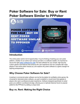 Poker Software for Sale_ Buy or Rent Poker Software Similar to PPPoker