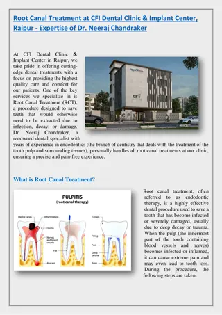 Root Canal Treatment at CFI Dental Clinic