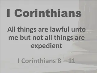 Lessons on Self-Control and Consideration from I Corinthians