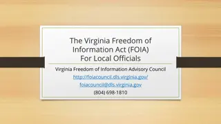 Understanding Virginia's Freedom of Information Act (FOIA) for Local Officials