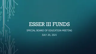 Utilizing ESSER III Funds for Educational Enhancement and Infrastructure Development