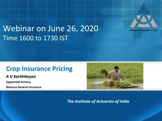 Crop Insurance Pricing Webinar with A.V. Karthikeyan - June 26, 2020