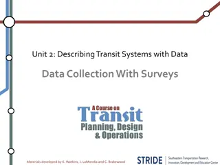 Transit Survey Methods for Data Collection