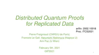 Quantum Distributed Proofs for Replicated Data