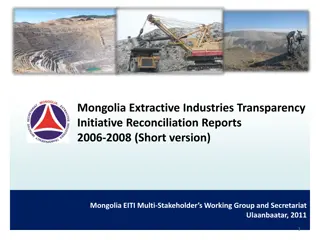 Overview of Mongolia EITI Reconciliation Reports 2006-2008