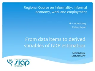 Informal Economy and GDP Estimation Methods