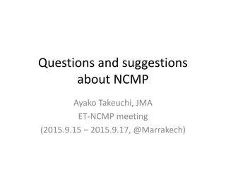 Global Climate Monitoring and Data Quality Analysis at NCMP Ayako Takeuchi, JMA ET-NCMP Meeting