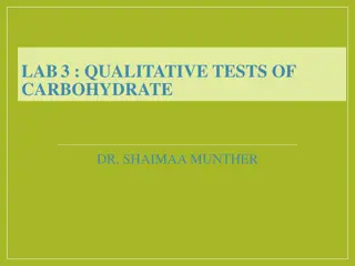 Qualitative Tests of Carbohydrates in Biochemistry Lab