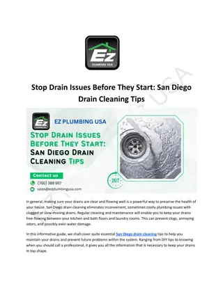 Stop Drain Issues Before They Start drain cleaning !