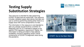 COVID-19 Testing Supply Substitution Strategies Overview