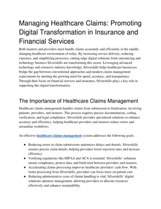 Managing Healthcare Claims_ Promoting Digital Transformation in Insurance and Financial Services