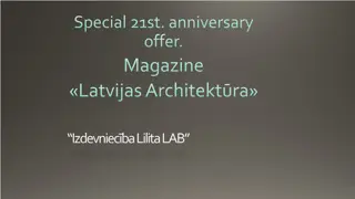 Latvijas Architektūra Magazine 21st Anniversary Special Offer