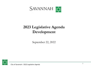 City of Savannah 2023 Legislative Agenda Development