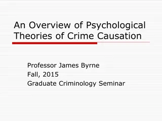 Psychological Theories of Crime Causation: An Overview