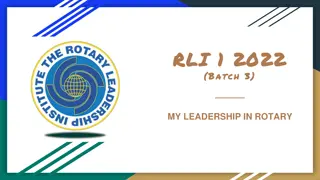 Exploring Leadership in Rotary - Session Goals, Resources, and More