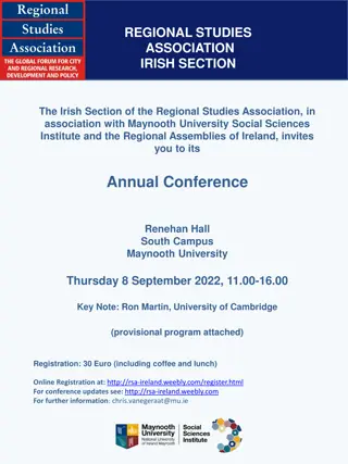 Regional Studies Association Irish Section Annual Conference 2022