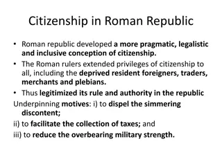 Evolution of Citizenship: Roman Republic to Middle Ages