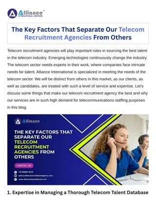 The Key Factors That Separate Our Telecom Recruitment Agencies From Others