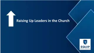 Raising Up Leaders in the Church - Strategies and Steps