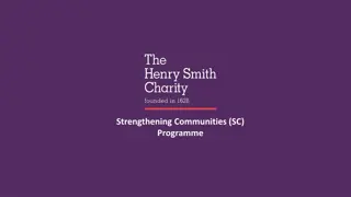 Strengthening Communities (SC) Programme Overview