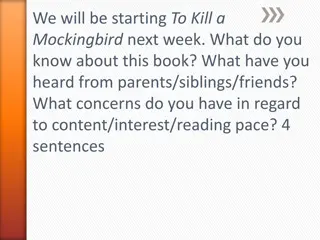 Exploring To Kill a Mockingbird: Preparing for Analysis