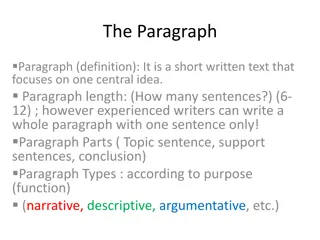 Understanding the Structure and Types of Paragraphs