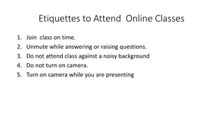 Online Class Etiquettes to Follow