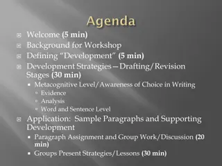 Workshop on Effective Development Strategies in Writing