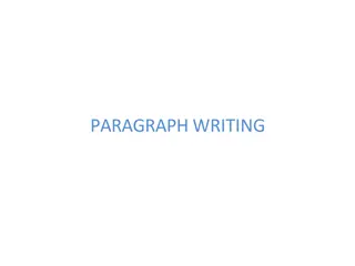 The Structure and Stages of Paragraph Writing