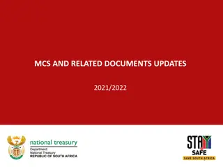 Updates to MCS and Related Documents 2021/2022