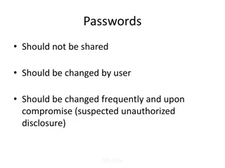 Best Practices for Password Security and User Authentication