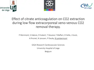 Effect of Citrate Anticoagulation on CO2 Extraction in Low Flow Extracorporeal Venovenous CO2 Removal Therapy