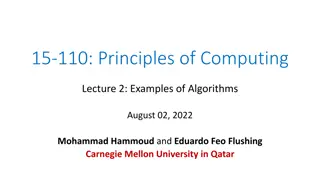 Algorithms in Computing: Searching, Sorting, and Merging Examples