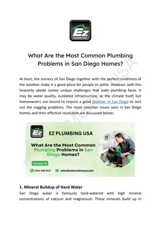 What Are the Most Common Plumbing Problems in San Diego Homes