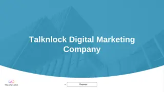 Talknlock's digital marketing services broucher