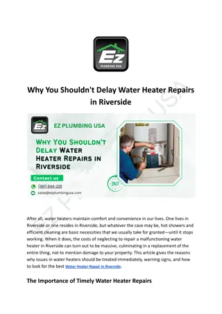 Reliable Water Heater Repair in Riverside | Fast & Affordable Service