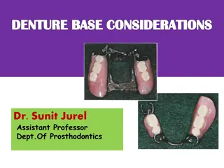 Denture Base Considerations in Prosthodontics