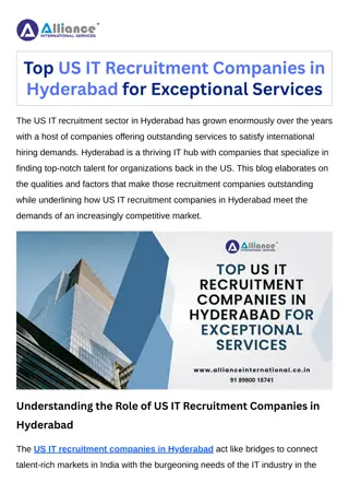 Top US IT Recruitment Companies in Hyderabad for Exceptional Services