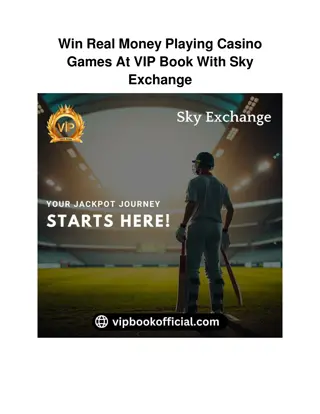 Win Real Money Playing Casino Games At VIP Book With Sky Exchange