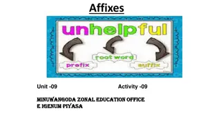 Affixes: Prefixes and Suffixes in English Vocabulary