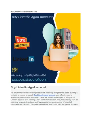 Buy Linkedin FBA Business for Sale