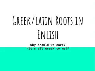 Unlocking the Power of Greek and Latin Roots in English Vocabulary