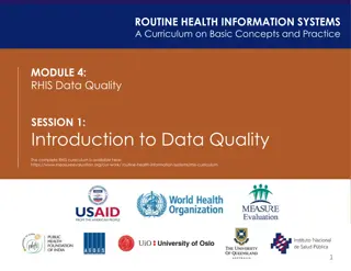 Understanding Data Quality in Routine Health Information Systems