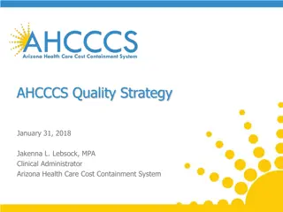 AHCCCS Quality Strategy Overview