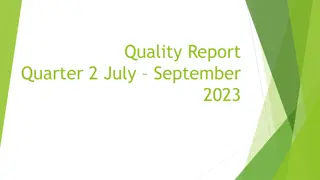 Quarterly Report Highlights and Challenges - July to September 2023