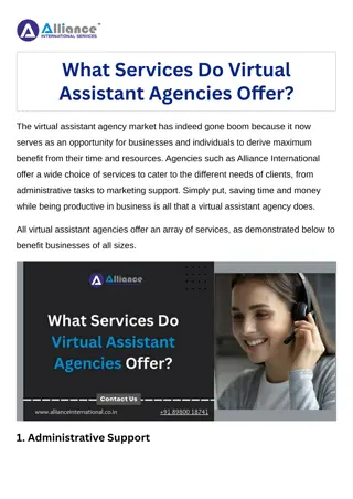 What Services Do Virtual Assistant Agencies Offer