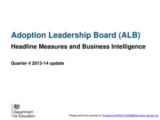 Adoption Leadership Board (ALB) Headline Measures and Business Intelligence Update Q4 2013-14