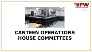 VFW Canteen Operations Guidelines and Duties