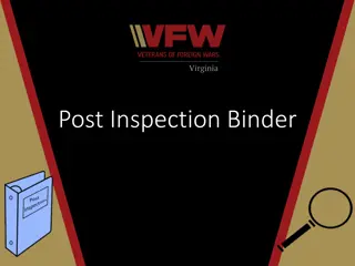 Post Inspection Binder and Reports Overview